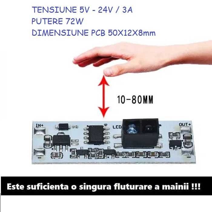 Intrerupator Fara Atingere Intrerupator Touch Less DIMMER 5V - 24V 3A