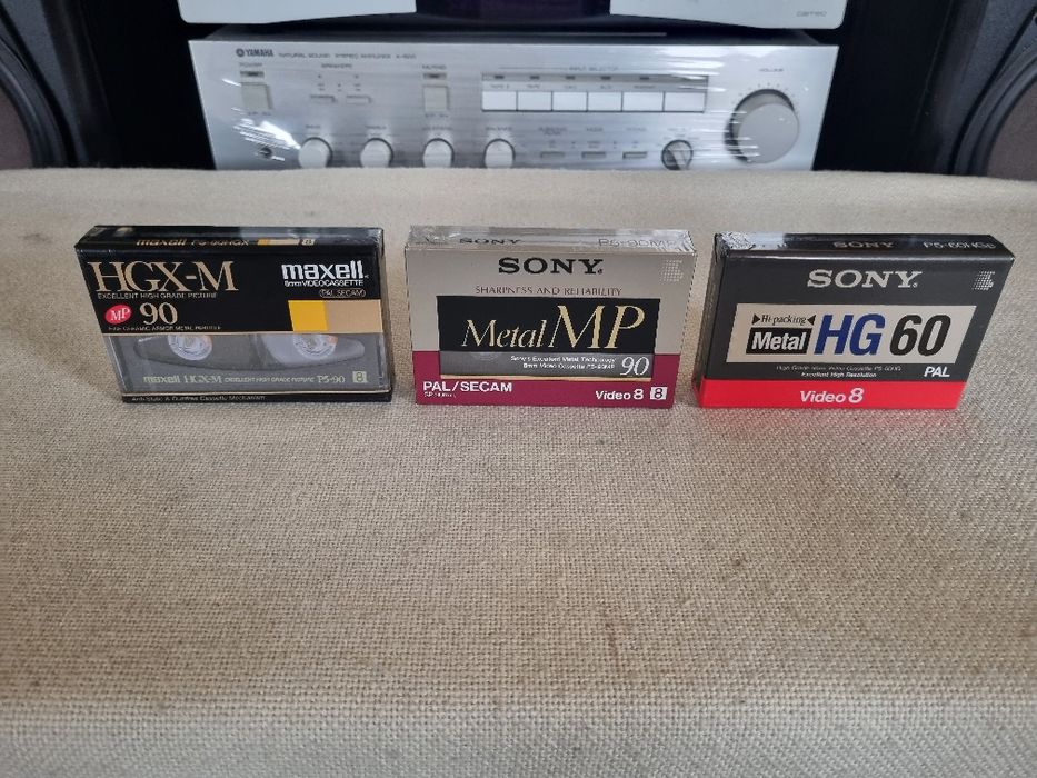 Pachet 3 Casete Video 8 mm Metal. Noi. Sigilate.