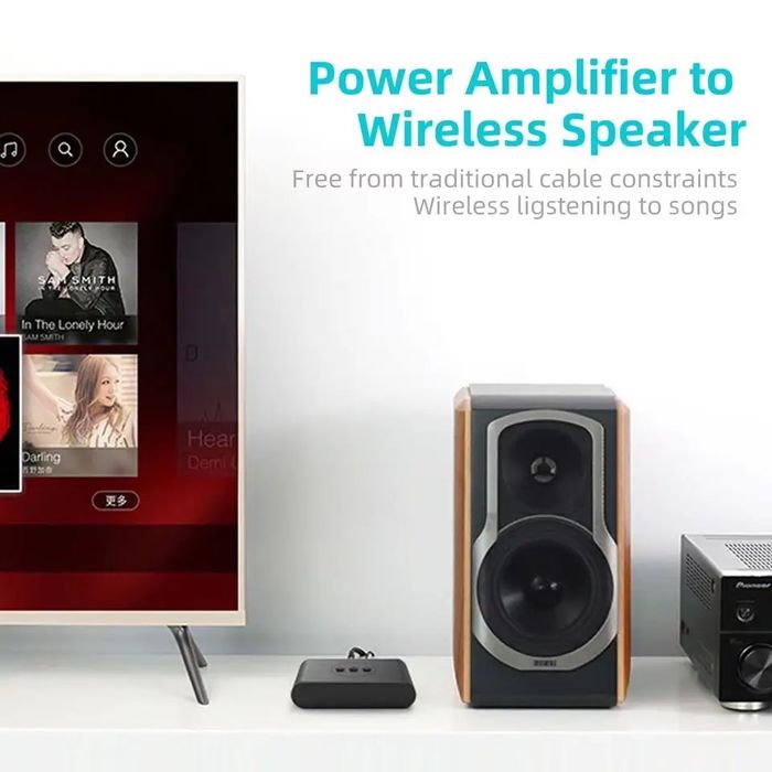 Receptor bluetooh 5.0 NFC BLS-B21 USB RCA Universal Auto Home Cinema