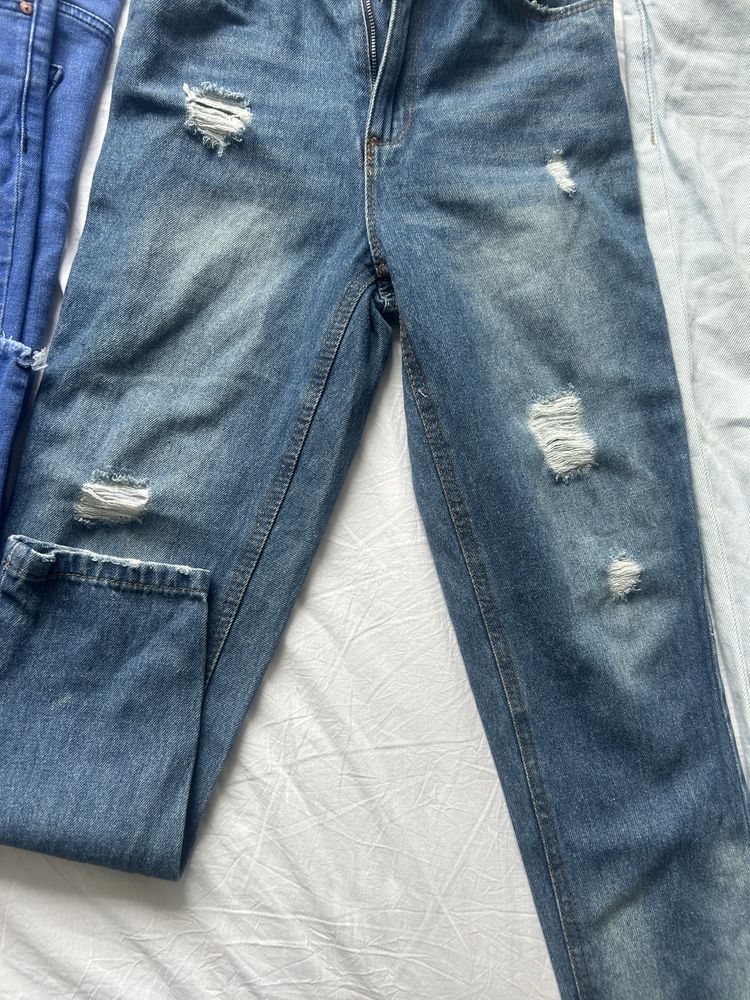 Лот Дънки скъсани, mom fit, различни