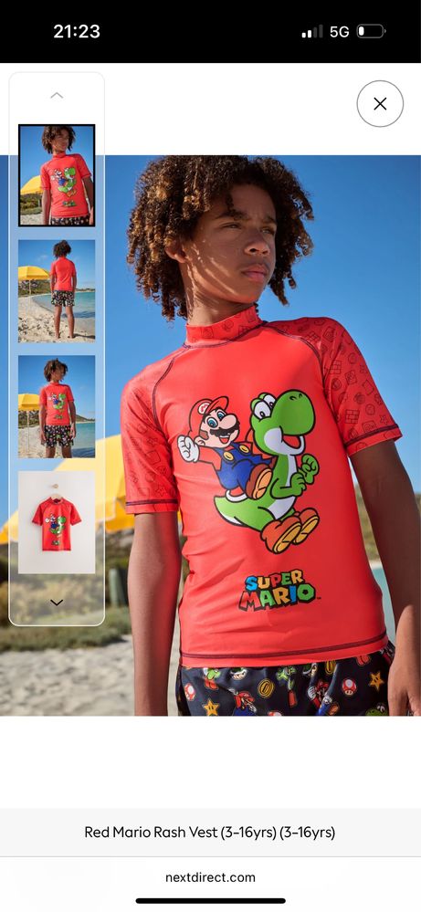 Слънцезащитна тениска NEXT super mario
