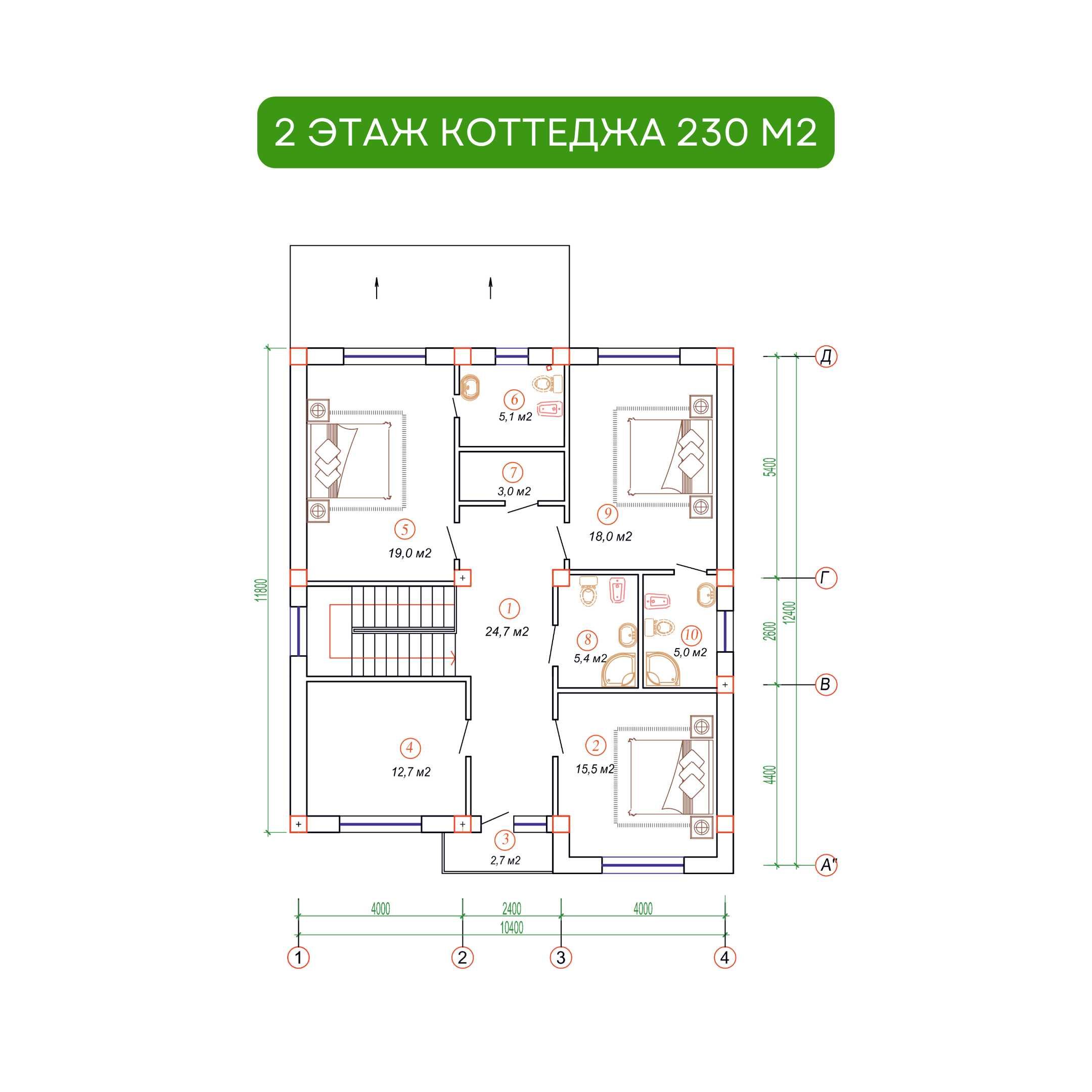 Коттедж за городом 230 м2 тип 1 в Pargos Eco City