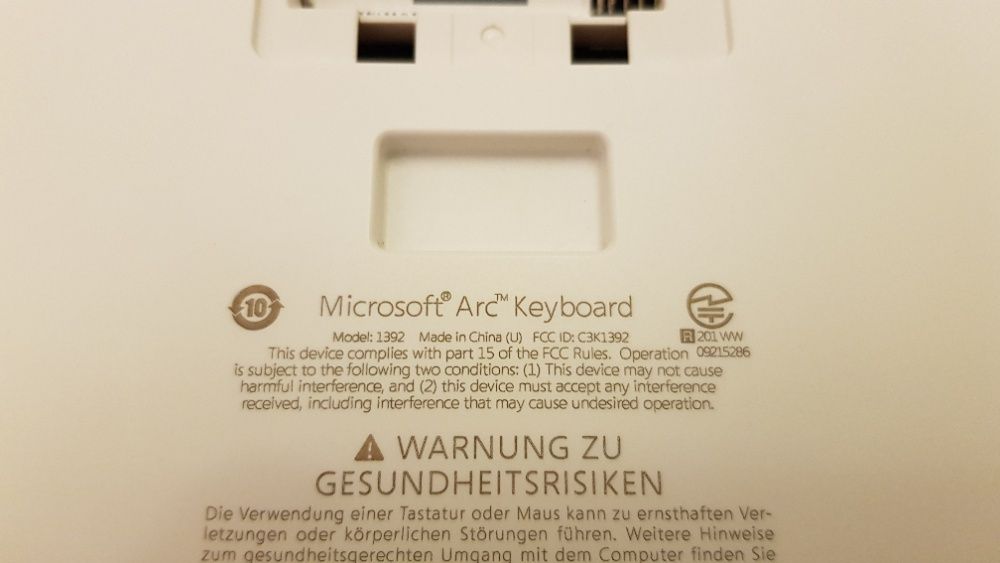Tastatura wireless Microsoft ARC 1392 fara receptorul USB