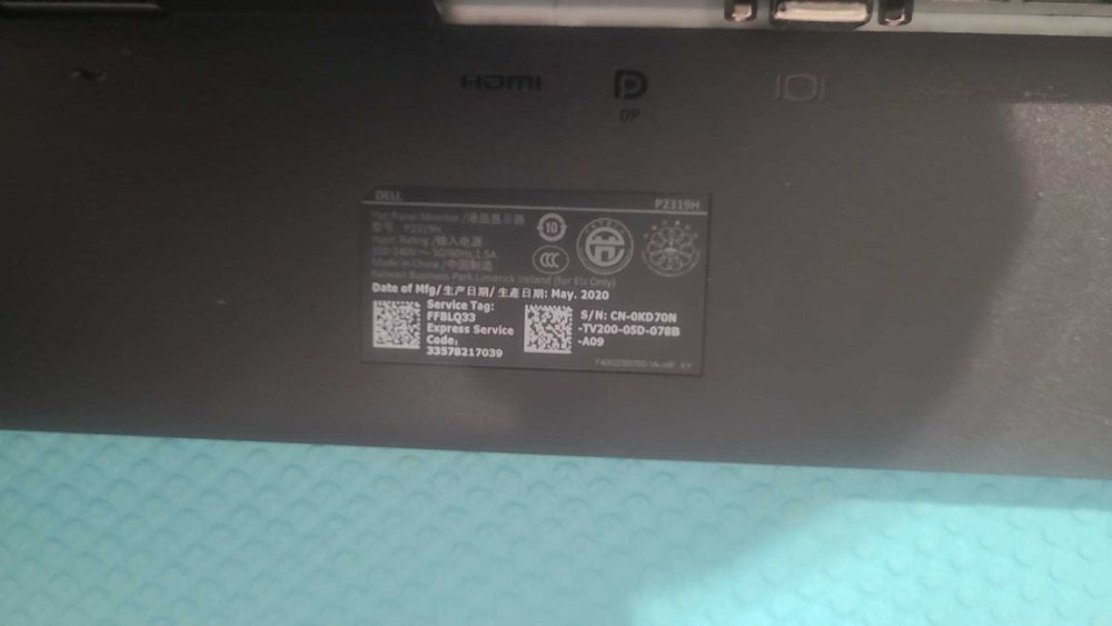 Monitor LED IPS Dell 23" Full HD, P2319H – Negru, Gama Business