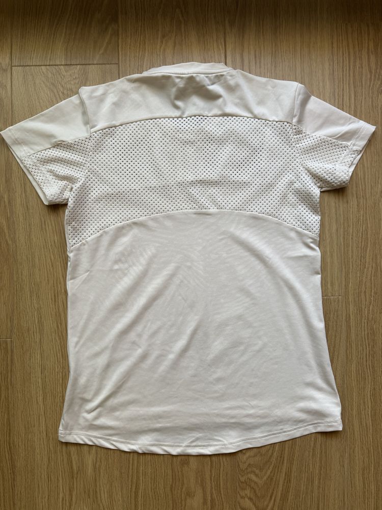 Adidas - тениска блуза горница за спорт, кремава, C / S