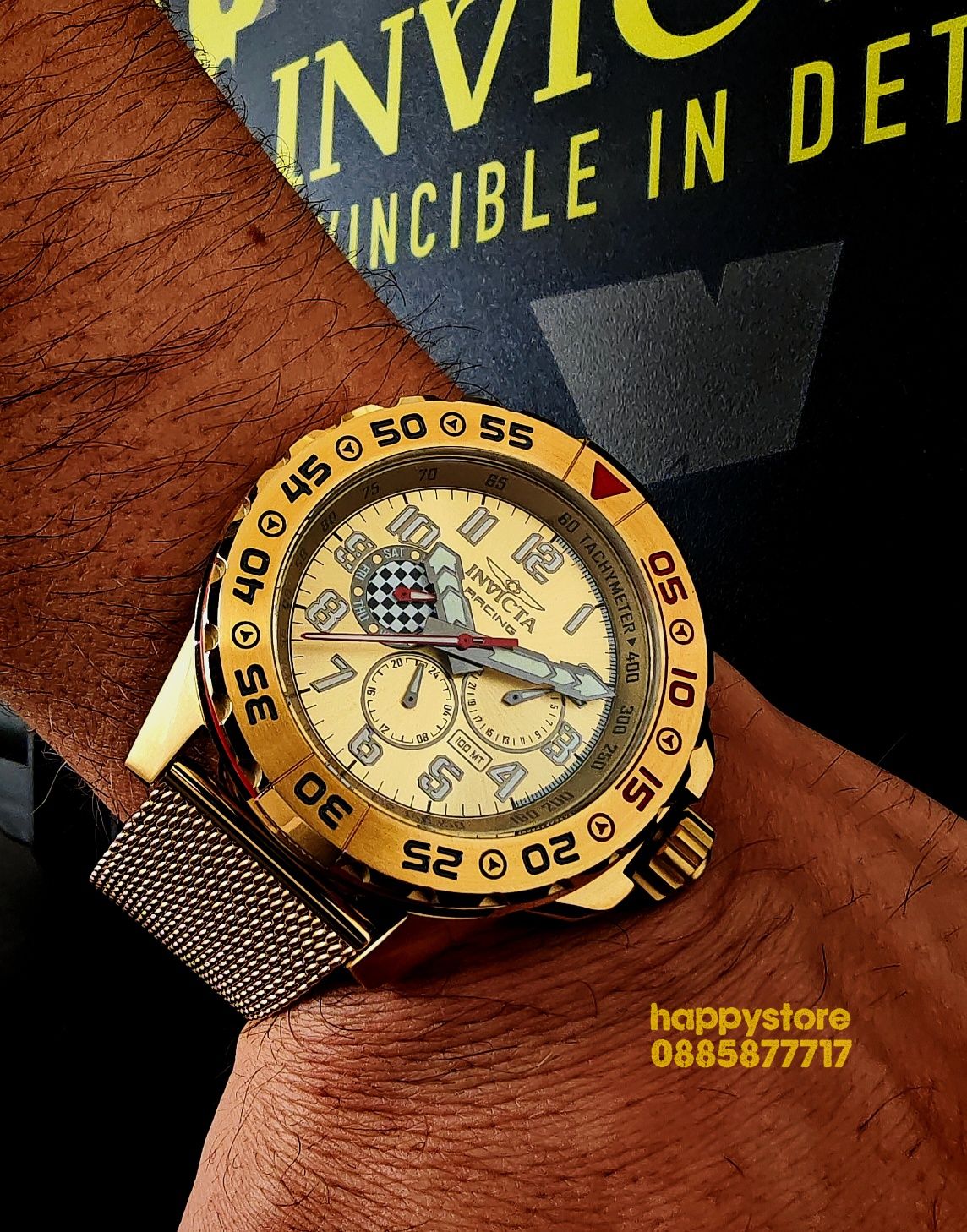 INVICTA Racing Gold 48 mm, Инвикта нов ръчен часовник