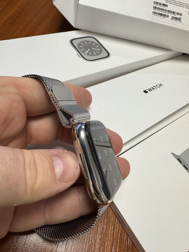 Apple watch 8 stainless steel cellular 45 mm fact-garantie