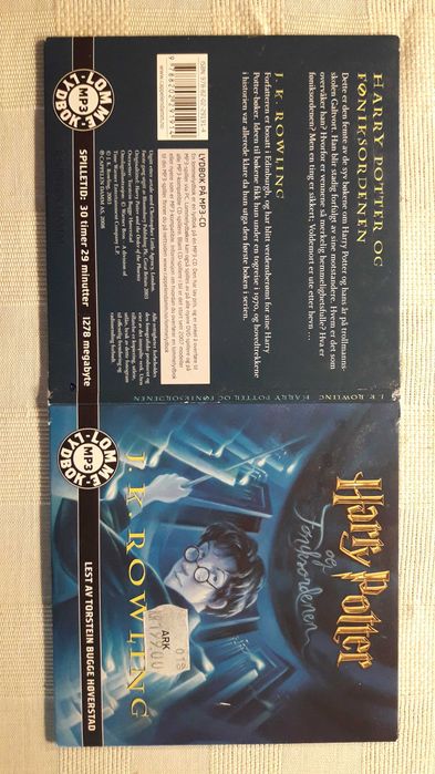 Carte audio norvegiana, MP3 96k, Lydbok, Harry Potter og Føniksordenen