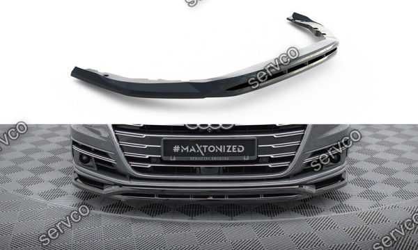 Prelungire splitter bara fata Audi A8 D5 2017-2021 v1 - Maxton Design