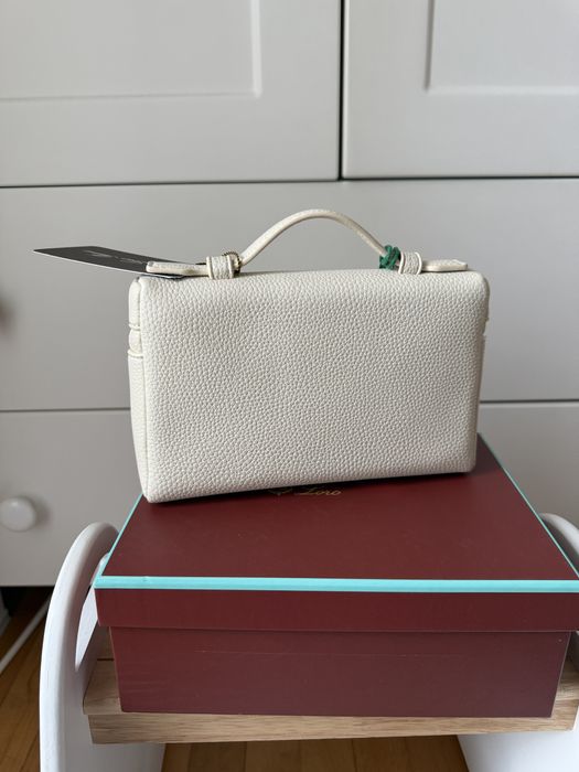 Бяла чанта от естествена кожа LP