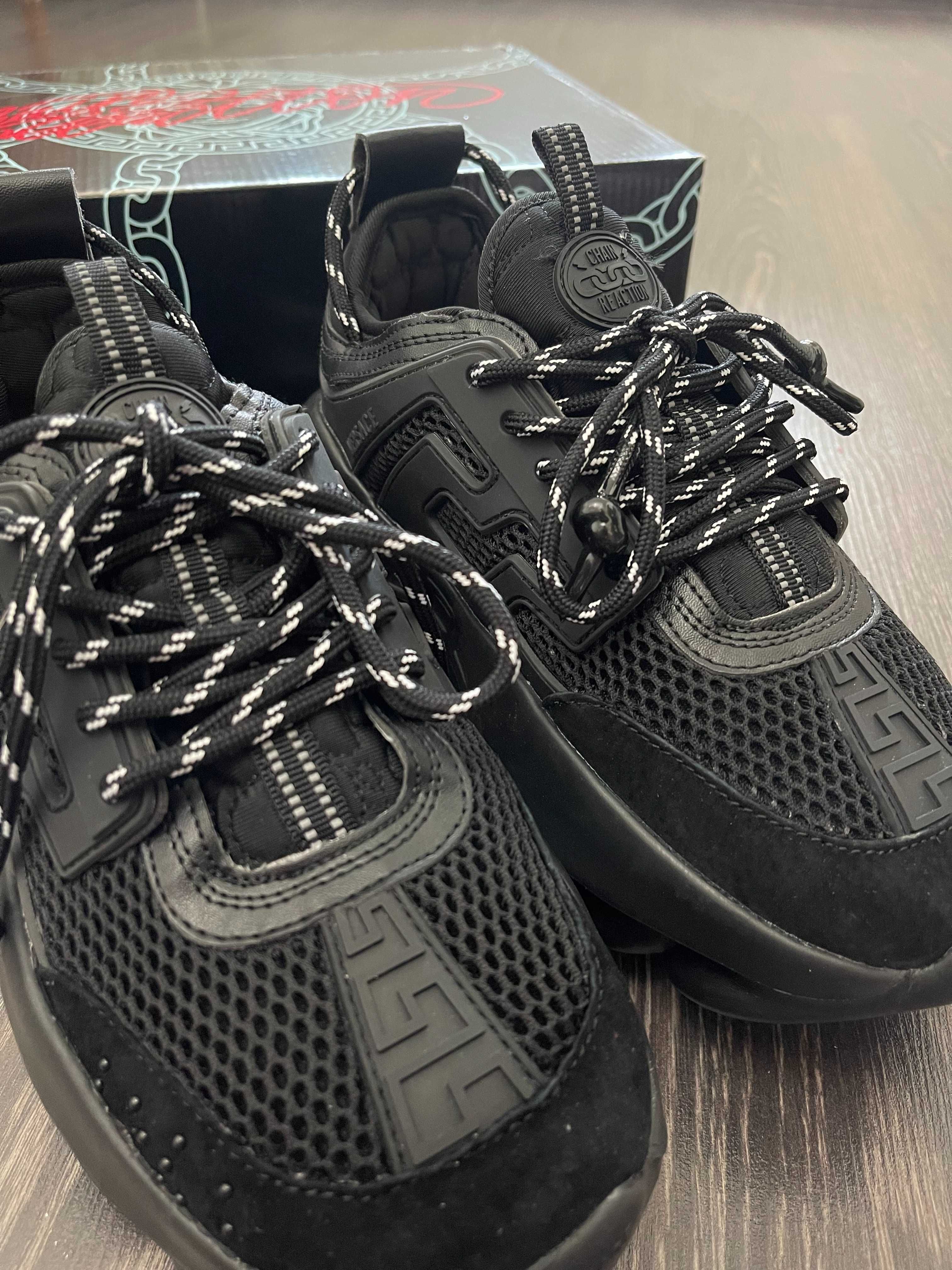 Adidasi VERSACE Chain Reaction l Produs NOU Premium din Piele la Cutie