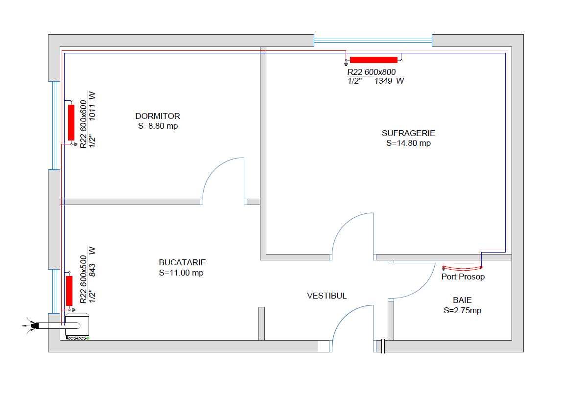 Apartament 2 camere - decomandat