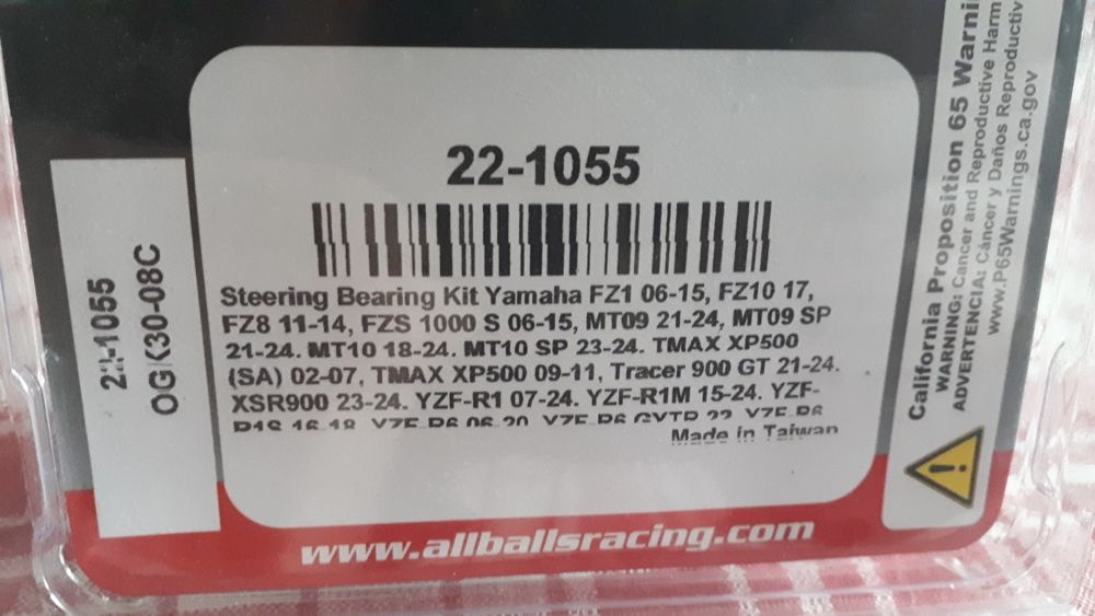 All Balls 22-1055 Ролкови лагери за трипътник за Yamaha R1,R6,FZ1,MT10