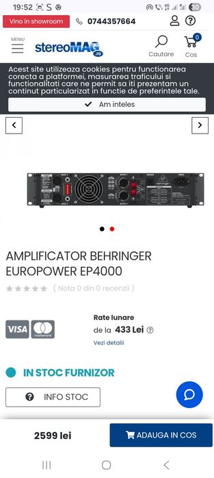 Vand 2 boxe beringer cu un ep4.k