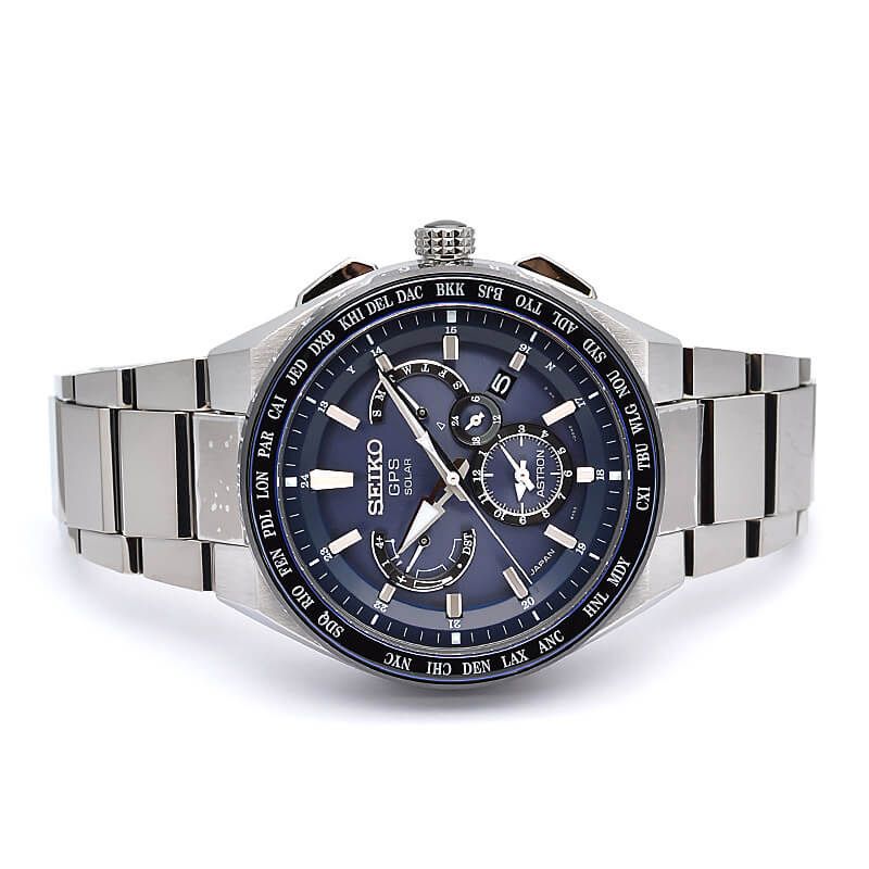 Seiko Astron SBXB155 Executive Cameleon Blue Titanium Gps Solar