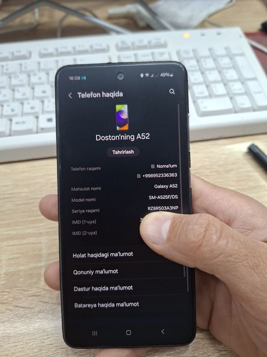 Samsung Galaxy A52 4/128 sotiladi