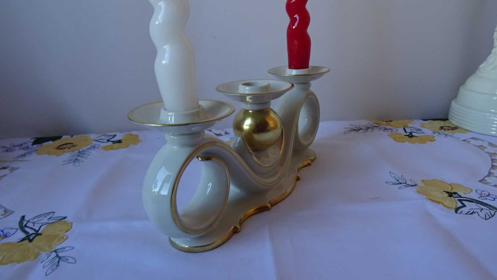 Красив винтидж свещник, Gerold Porzellan Bavaria Tettau.