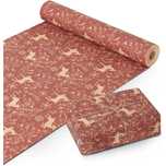 Rola de hartie Kraft, pentru cadouri, tematica Craciun, 44.5cm x 25m