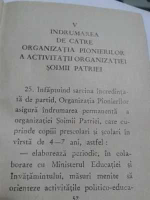 Statutul Organizatiei Pionierilor din Republica Socialista Romania