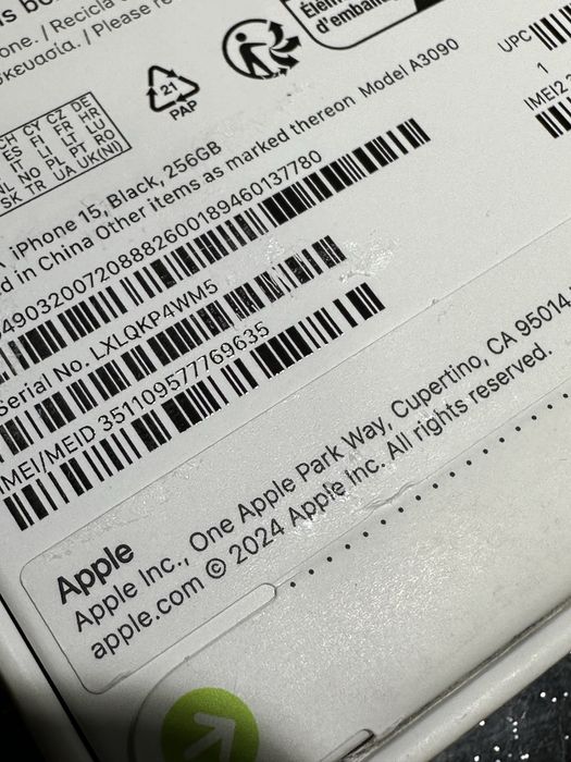 Iphone 15 Black 256GB Неразпечатан! Гаранция!