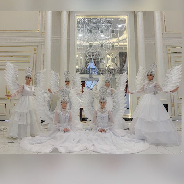 Костюмы для танцовщиц, крылья для танцовщиц с головным убором у