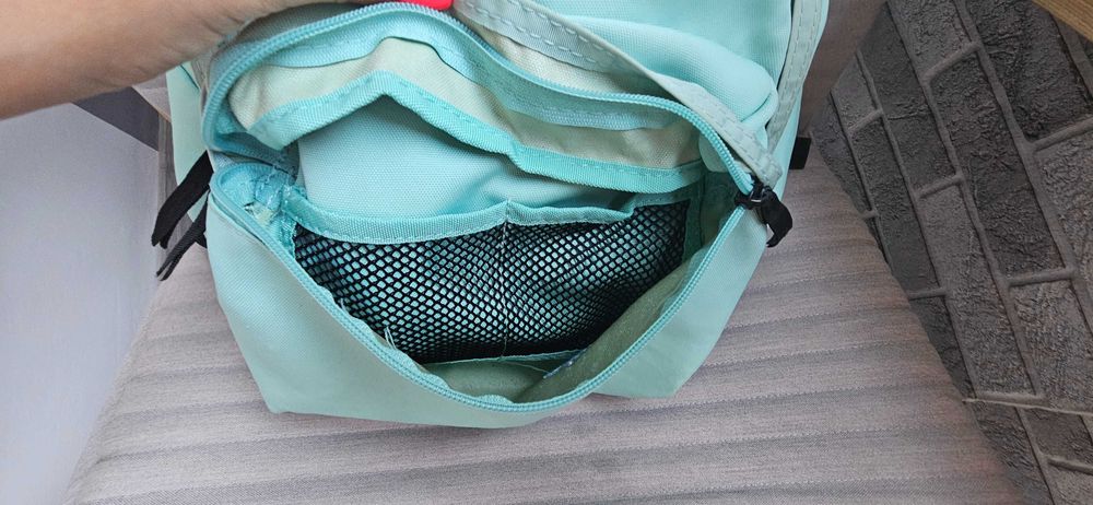 Rucsac Nike cu logo, Verde smarald, turquoise, material textil