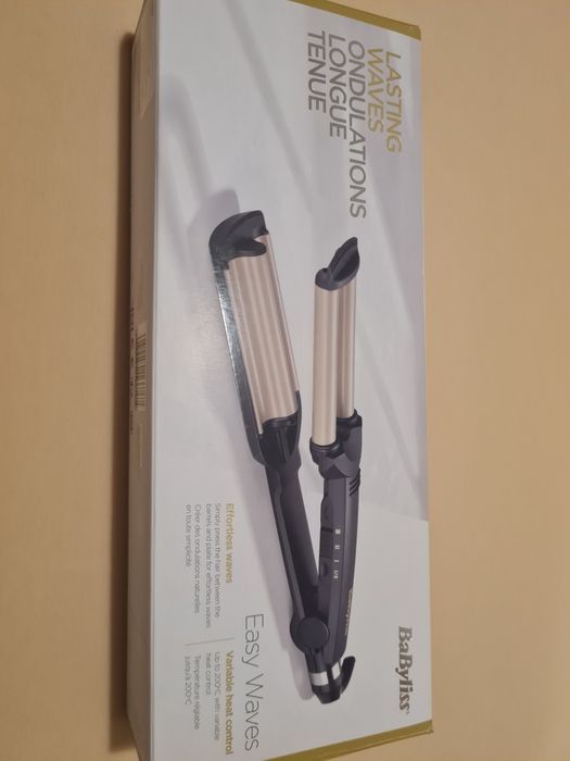 Ondulator BABYLISS Easy Waves C260E, 200 grade, invelis ceramic, negru