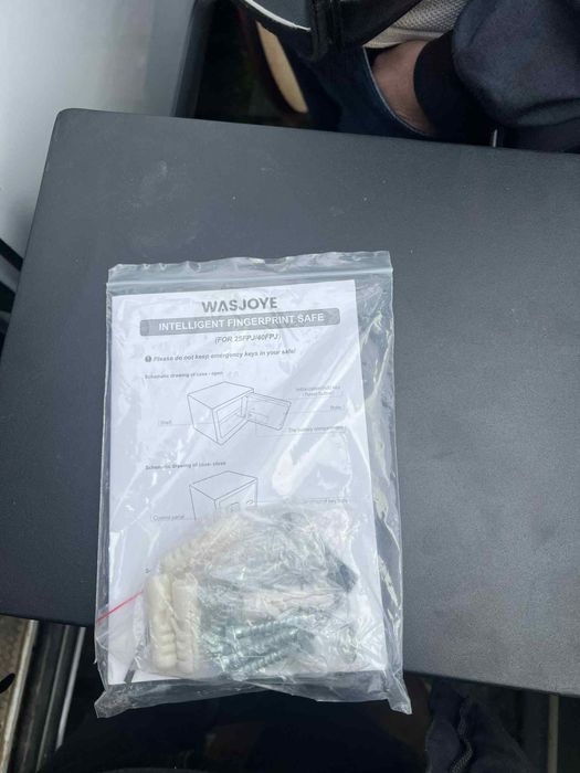 Seif inteligent cu amprenta WASJOYE 50 L - nou sigilat cu alarma