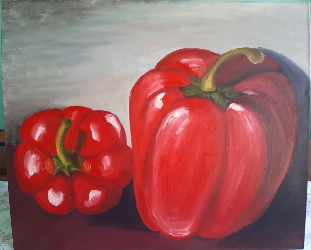 Картина "Сладкие красные перцы" 50×60 см