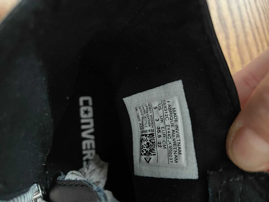 Gheata Convers negru din piele marimea 35