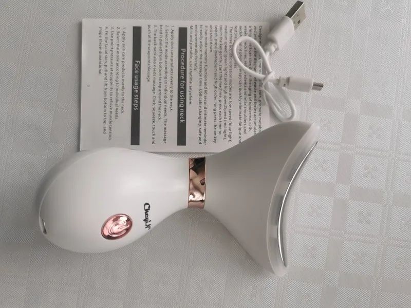 NOU Aparat de masaj pentru gat și fata, antirid, rejuvenare, lifting