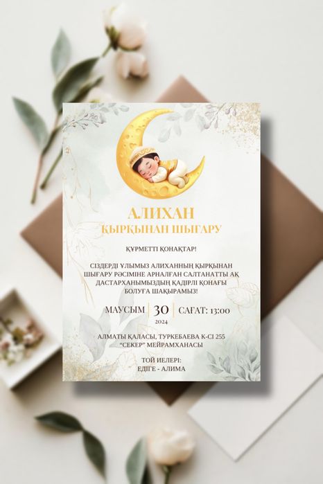 Фото, видео шакыру, электронные пригласительные