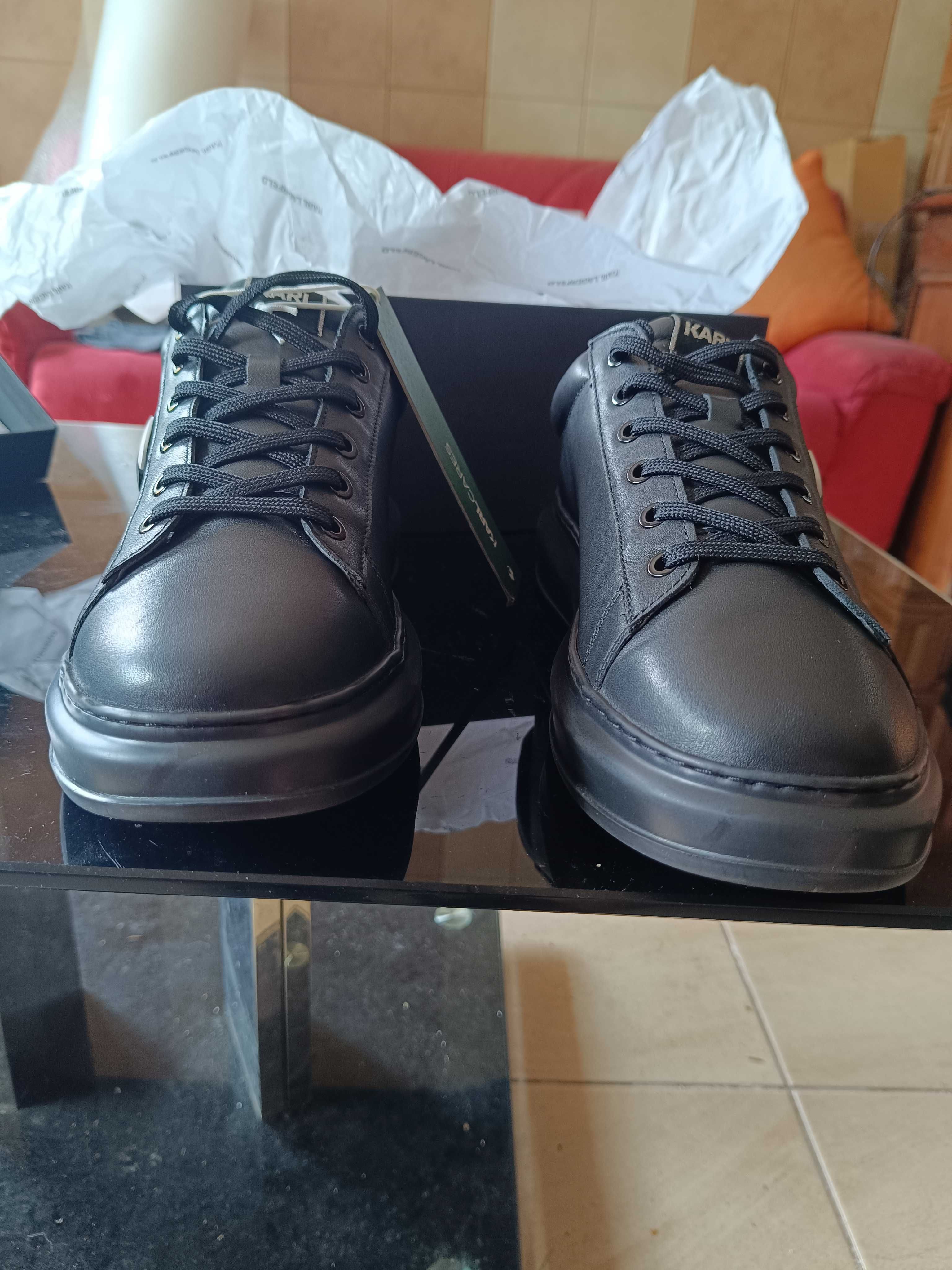NOI! Adidasi Karl Lagerfeld 43 Originali Full Black Piele