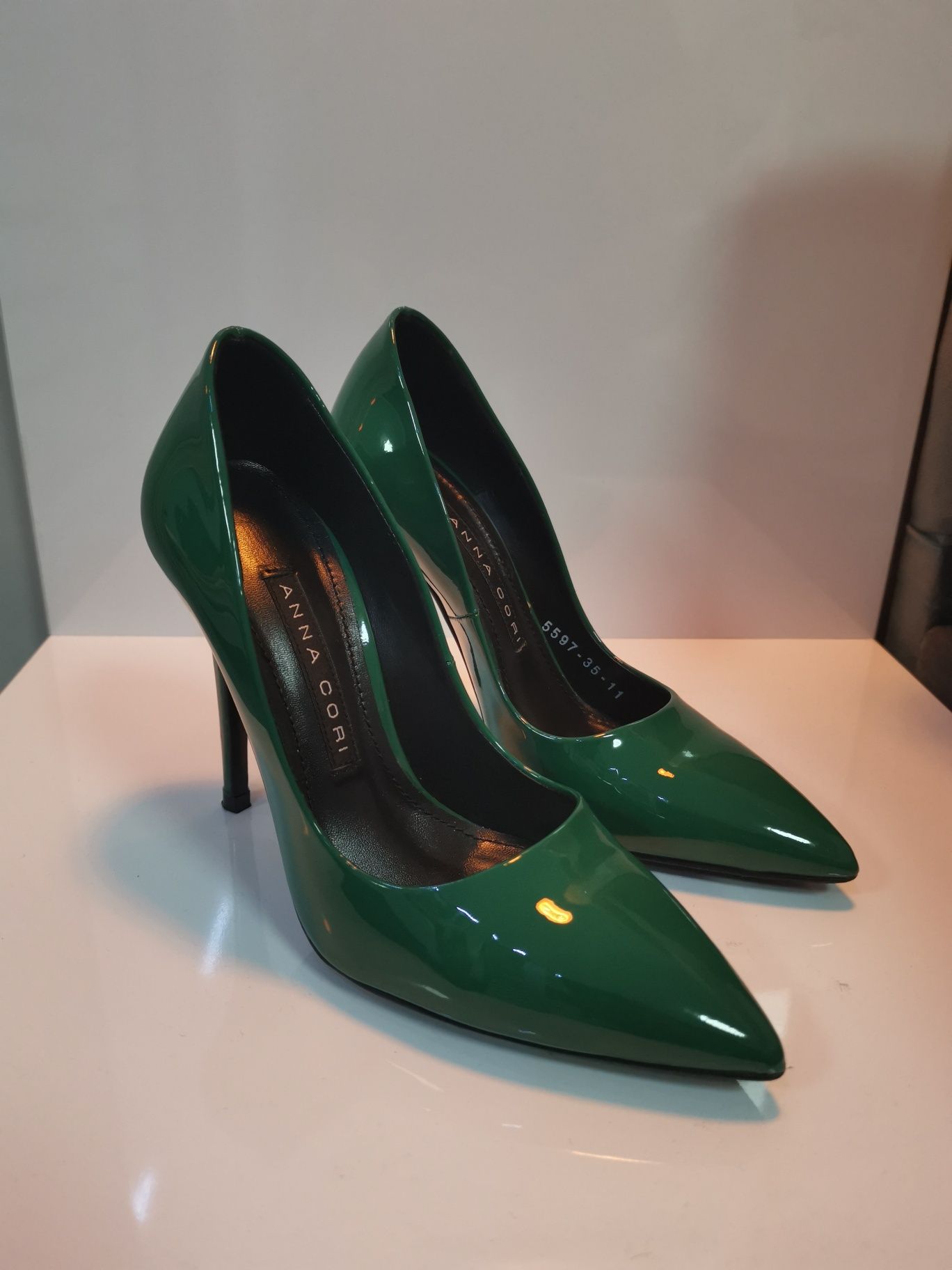 Pantofi Eleganți Dama Lac Verde Ana Cori