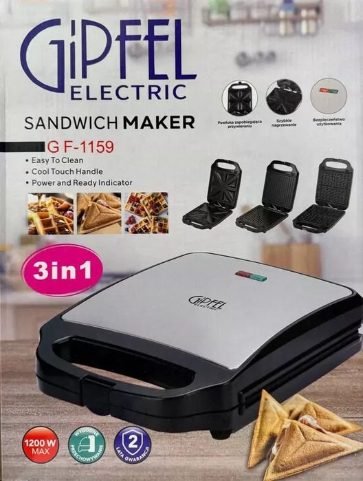 Тостер - сендвичница 3 в 1 "GIPFEL" GF-1159, 1200W