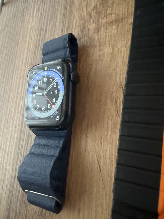 Apple watch 6, GPS, 44 mm, albastru, 3 curele