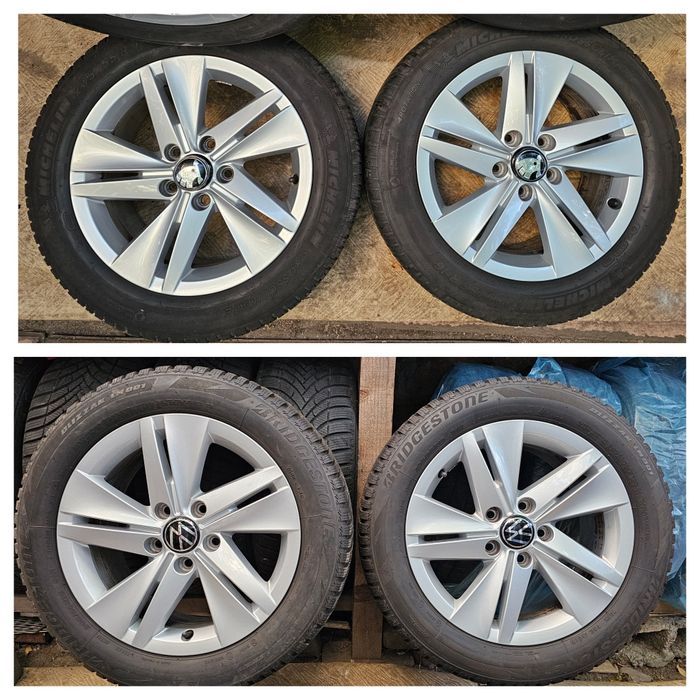 Jante aliaj 16" Skoda/Volkswagen/Seat cu anvelope iarna M+S 205/55/16