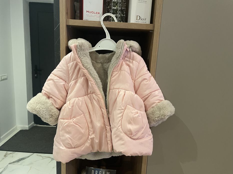 Geaca pentru fetite cu doua fețe