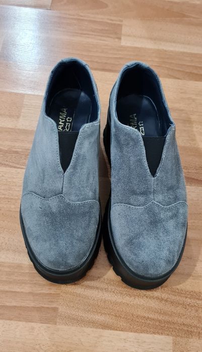 Pantofi MIARMA, din piele intoarsa naturala, marimea 37