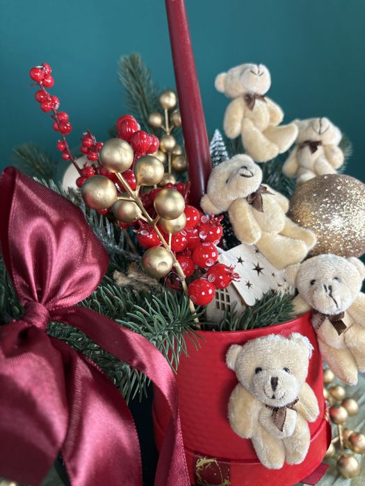 Aranjamente florale de Craciun handmade