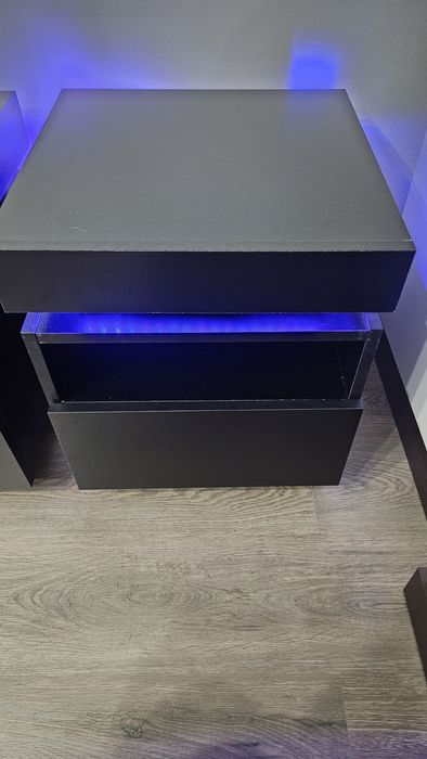 Noptiere LED Negre