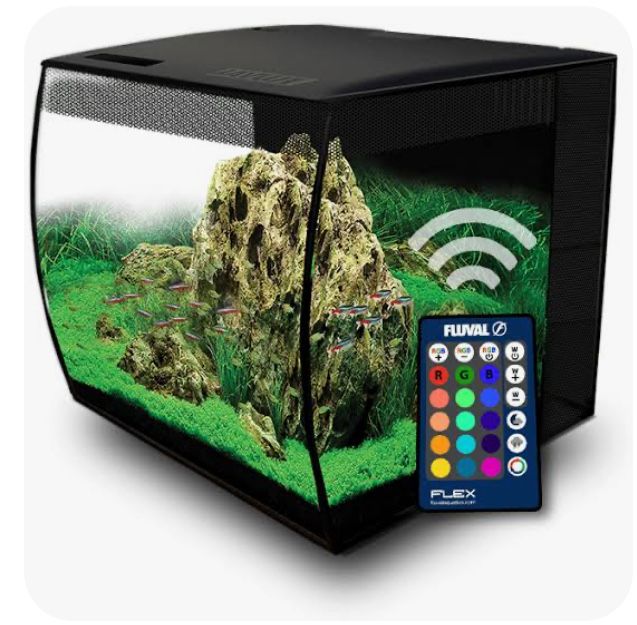Acvariul Fluval Flex 57 L + Pesti si accesorii pentru acvariu
