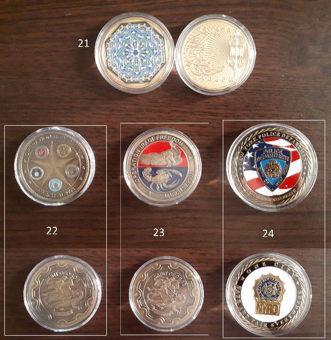 Колекционерски монети ФБР ЦРУ CIA NSA FBI масони police Германия поли