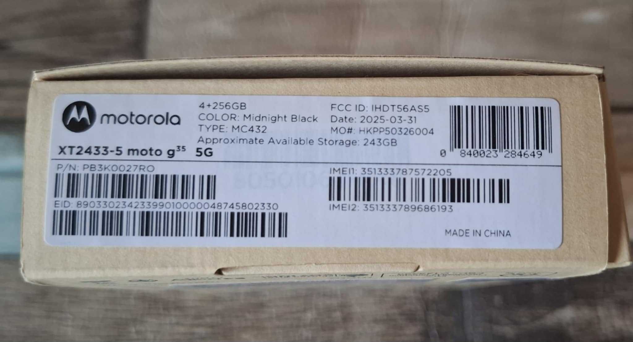 Нов телефон Motorola G35, 5G, 256GB, 3г.гаранция