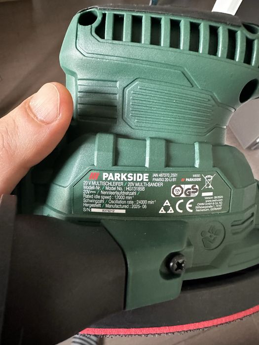 Vand slefuitor Parkside 20V