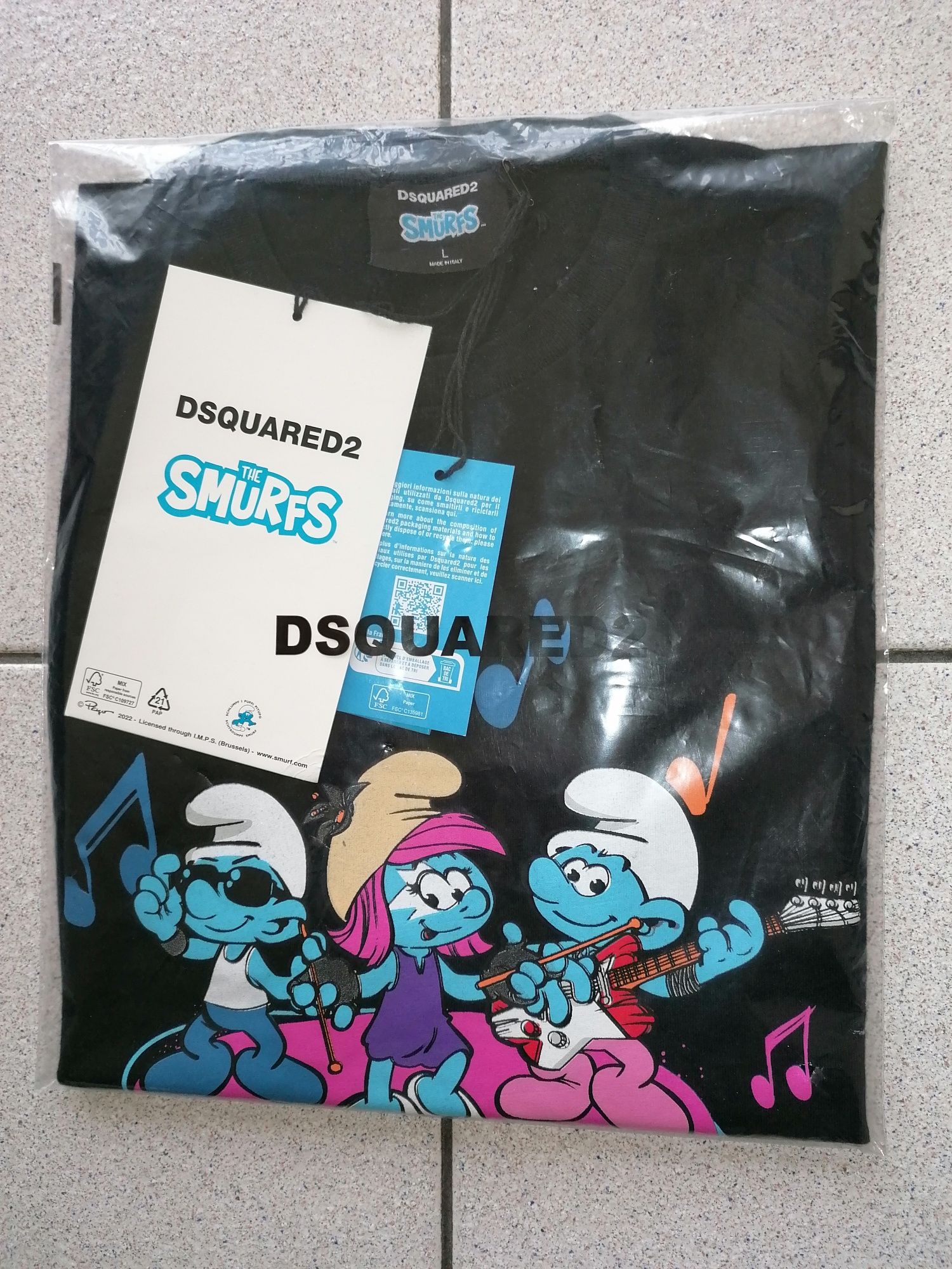 DSQUARED2® THE SMURFS - НОВА - дамска тениска - 44(L)