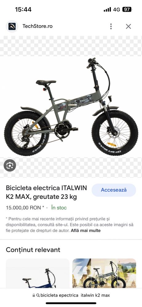 Bicicleta electrică !pliabila