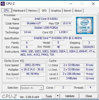 Dell Latitude E5470, i5-6300U CPU 2.40Ghz, 8GB RAM DDR4, SSD 256GB