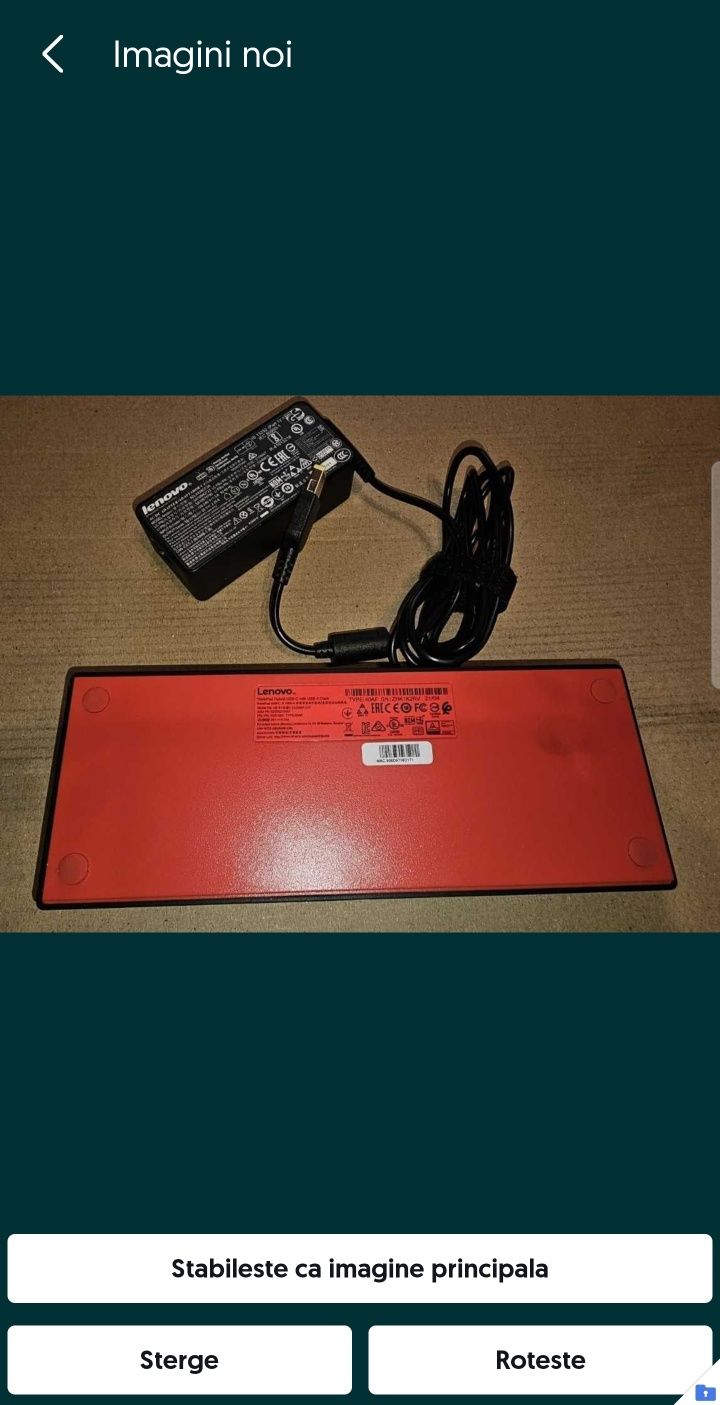 Lenovo Thinkpad  Hybrid USB C DUD9011D1 cu incarcator.