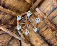 Lustra / candelabru rustic lemn